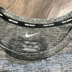Nike Swim Heather Gray Dri-FIT long sleeve shirt
